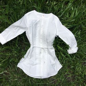 Girls white button shirt